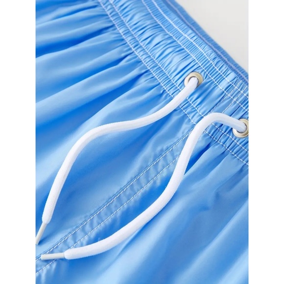 BNWT Men's Isabelle LaRue Light Sky Blue Bitcoin Swim Shorts - Picture 8 of 9